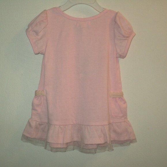 New Gymboree Baby Sara Dress 24 Mo Peach-Pink Short Sleeves - Picture 2 of 3